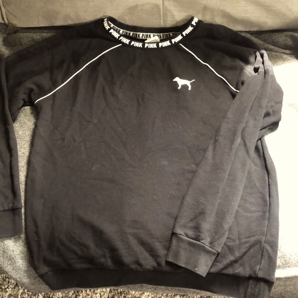 PINK black sweatshirt